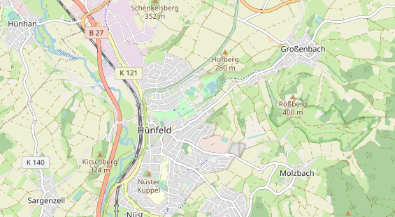 Area di sosta per camper sulla carta