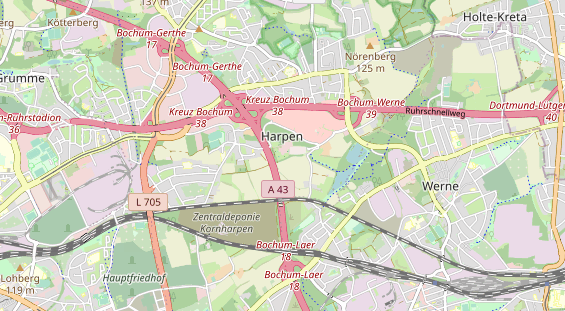 Area di sosta per camper sulla carta