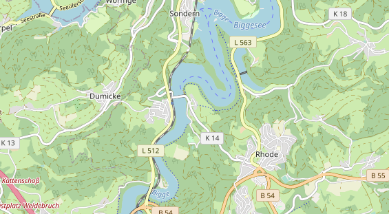 Aire camping-car sur la carte