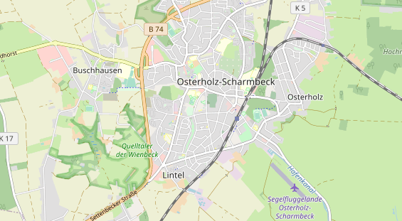 Área para autocaravana en la tarjeta