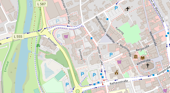 Stellplatz auf Satellitenbild