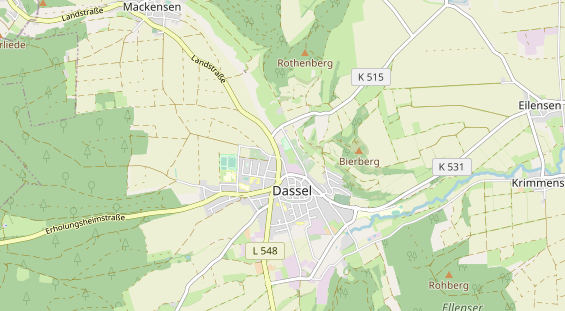 Area di sosta per camper sulla carta