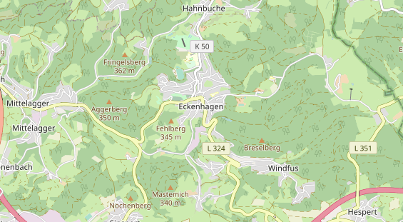 Area di sosta per camper sulla carta