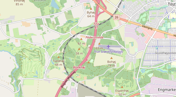 Area di sosta per camper sulla carta