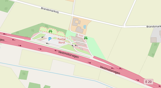 Stellplatz auf Satellitenbild