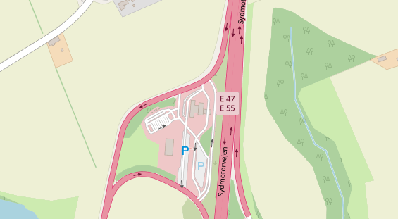 Stellplatz auf Satellitenbild