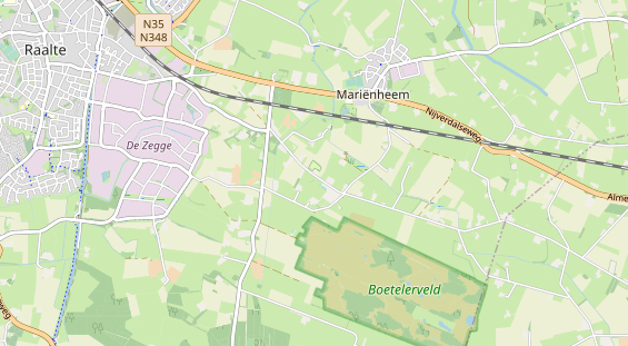 Aire camping-car sur la carte