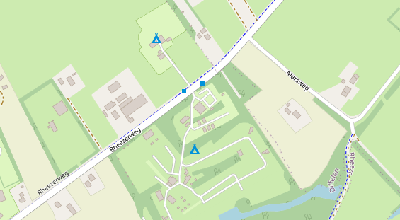 Stellplatz auf Satellitenbild