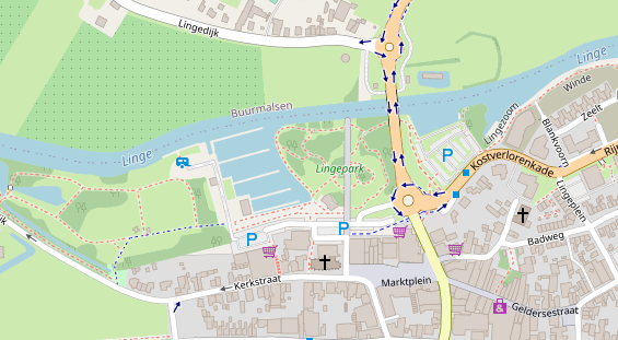 Stellplatz auf Satellitenbild