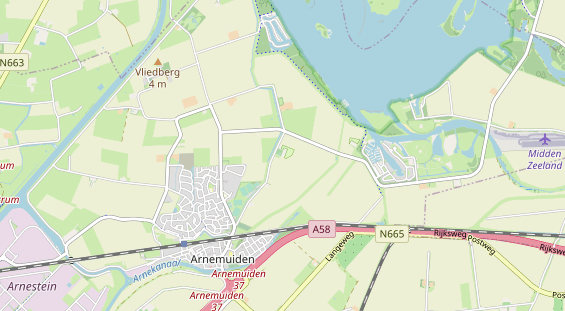 Aire camping-car sur la carte