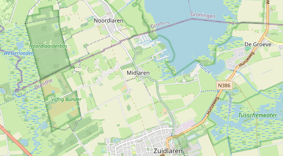 Aire camping-car sur la carte