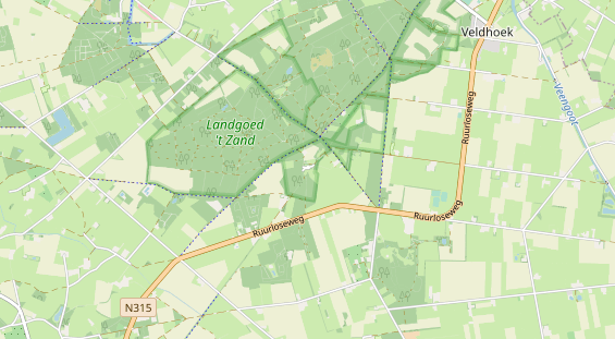 Aire camping-car sur la carte