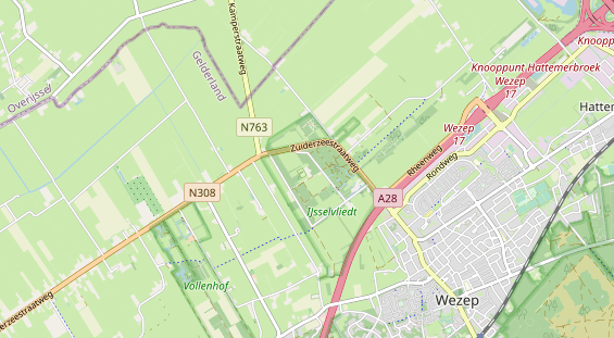 Area di sosta per camper sulla carta