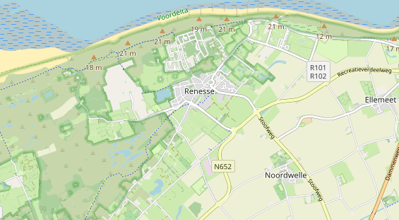 Área para autocaravana en la tarjeta