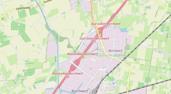 Area di sosta per camper sulla carta