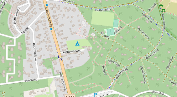 Stellplatz auf Satellitenbild