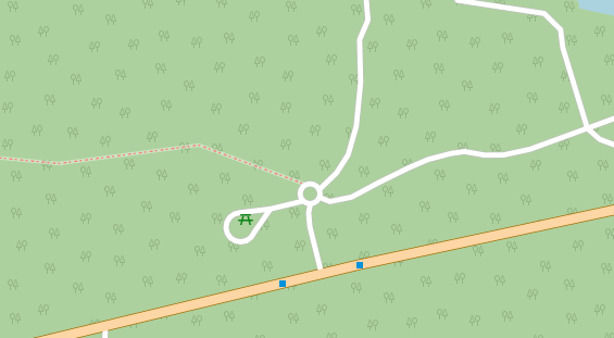 Stellplatz auf Satellitenbild