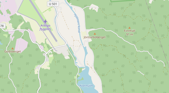 Aire camping-car sur la carte