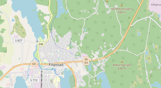 Aire camping-car sur la carte