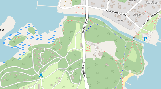 Stellplatz auf Satellitenbild