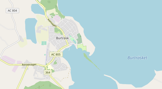 Area di sosta per camper sulla carta