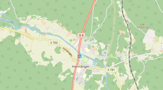 Aire camping-car sur la carte