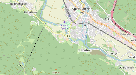 Área para autocaravana en la tarjeta