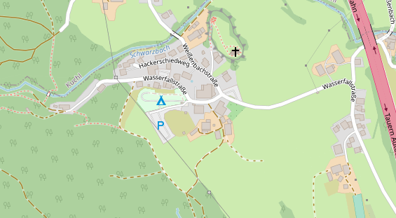 Stellplatz auf Satellitenbild