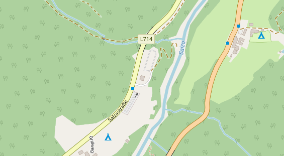 Stellplatz auf Satellitenbild