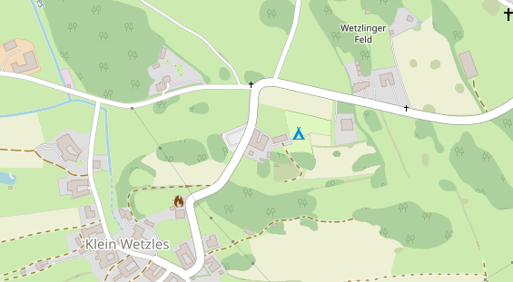 Stellplatz auf Satellitenbild