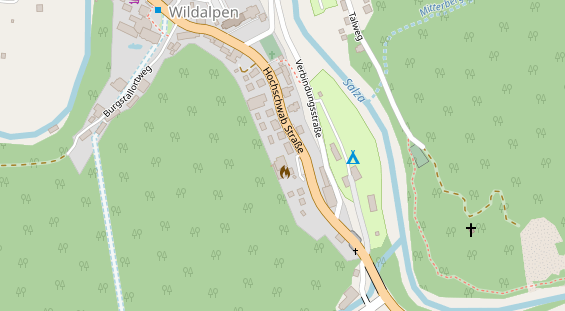 Stellplatz auf Satellitenbild