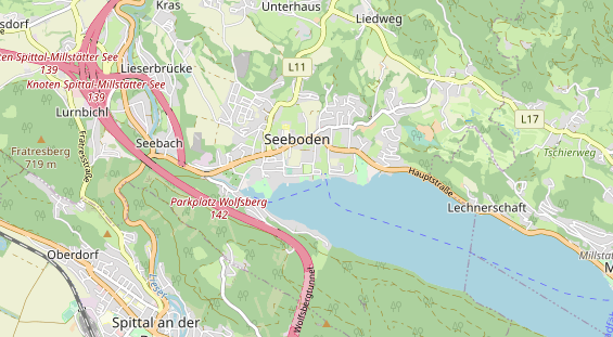 Area di sosta per camper sulla carta