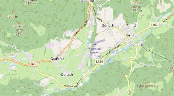 Area di sosta per camper sulla carta