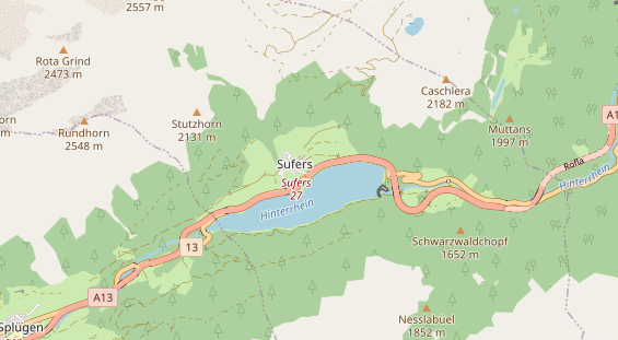 Area di sosta per camper sulla carta