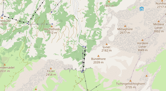 Aire camping-car sur la carte