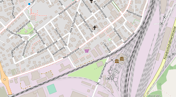 Stellplatz auf Satellitenbild