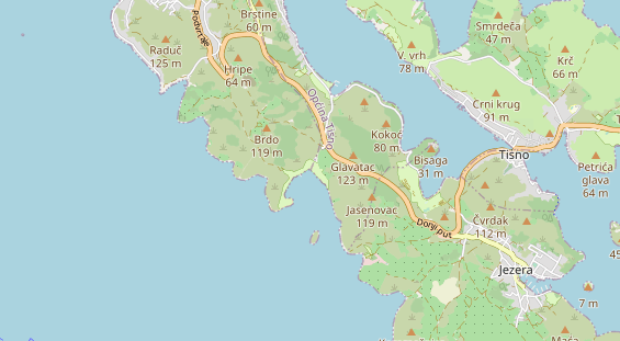 Area di sosta per camper sulla carta