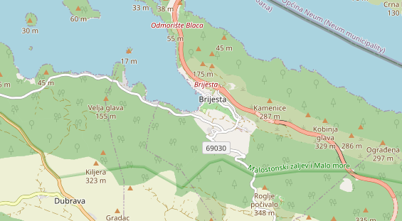 Aire camping-car sur la carte