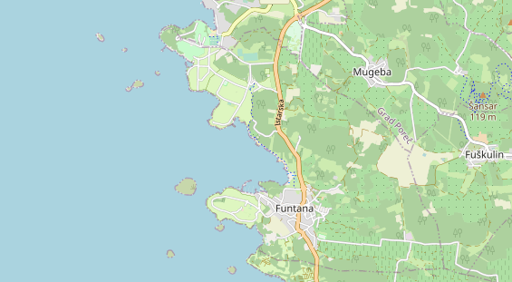 Area di sosta per camper sulla carta