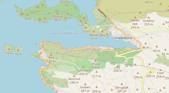 Aire camping-car sur la carte