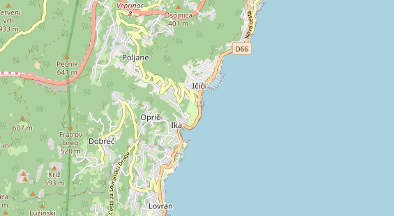 Area di sosta per camper sulla carta