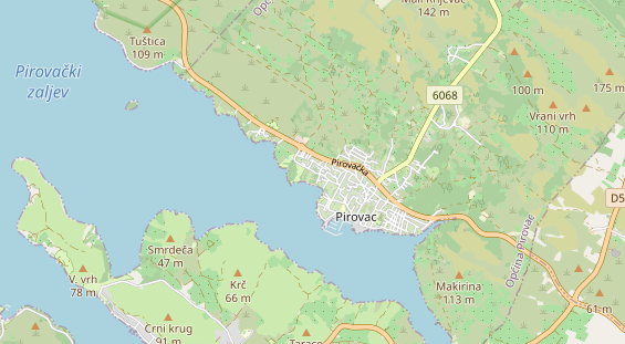 Area di sosta per camper sulla carta