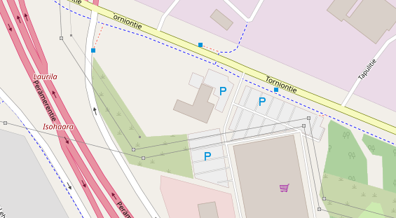 Stellplatz auf Satellitenbild