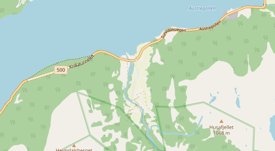 Area di sosta per camper sulla carta