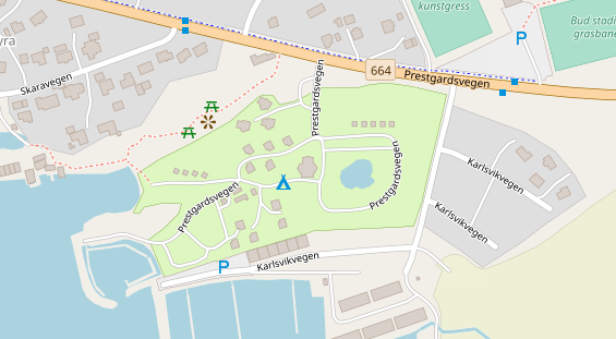 Stellplatz auf Satellitenbild