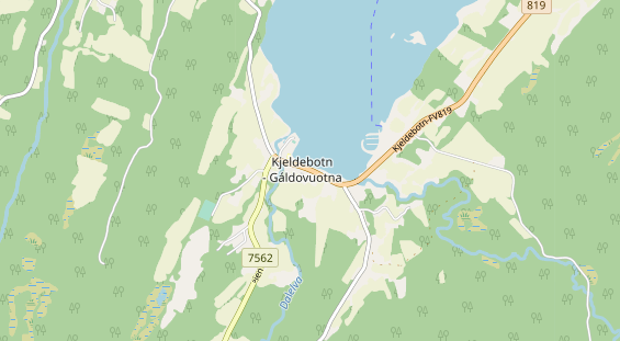 Area di sosta per camper sulla carta