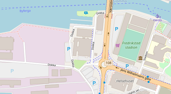 Stellplatz auf Satellitenbild