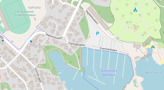 Stellplatz auf Satellitenbild