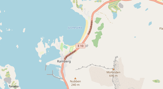 Area di sosta per camper sulla carta