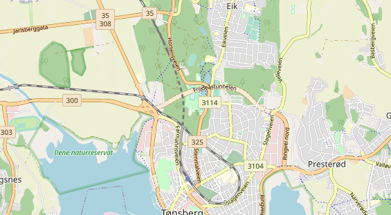 Area di sosta per camper sulla carta